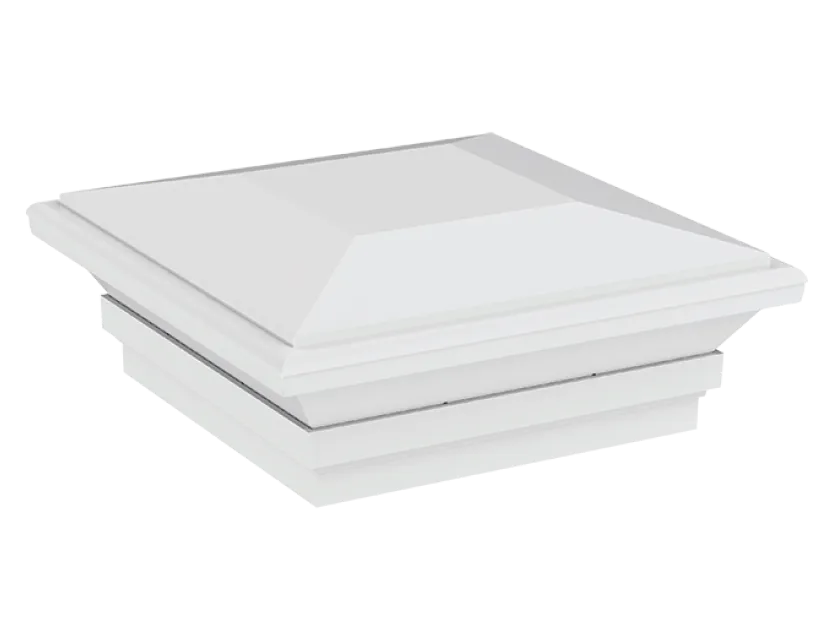 Contemporary vinyl fence post cap