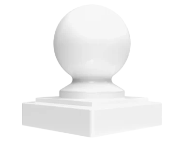 Ball vinyl fence post cap